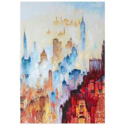 Art For The Home City Of Dreams 70 x 100 - Size: 3.5 x 70 x 100cm - Multi - Wilko