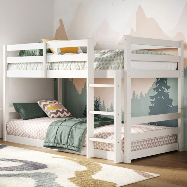 Flair Shasha White Low Wooden Bunk Bed - Size: Single - Wilko - image 1