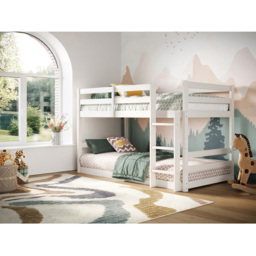 Flair Shasha White Low Wooden Bunk Bed - Size: Single - Wilko - thumbnail 6