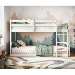Flair Shasha White Low Wooden Bunk Bed - Size: Single - Wilko - thumbnail 4