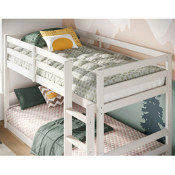Flair Shasha White Low Wooden Bunk Bed - Size: Single - Wilko - thumbnail 3
