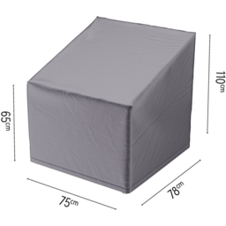 Platinum AeroCover Waterproof Stackable Outdoor Gas Chair Cover 110 x 78 x 75cm - Size: 110 x 78 x 78cm - Grey - Wilko - thumbnail 7
