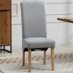 Artemis Home Rimini Set of 2 Grey Fabric Dining Chair - Wilko - thumbnail 1