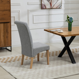 Artemis Home Rimini Set of 2 Grey Fabric Dining Chair - Wilko - thumbnail 6
