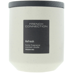French Connection Stone Collection Iris and Orange Blossom Scented Candle - Size: 9.4 x 8.7 x 8.4cm - n/a - Wilko