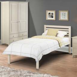 Julian Bowen Slocum Single Stone White Bed - Wilko