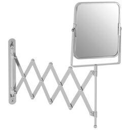 Premier Housewares Cassini Wall Mounted Square Mirror - Size: 64 x 38cm - Silver - Wilko - thumbnail 3