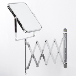 Premier Housewares Cassini Wall Mounted Square Mirror - Size: 64 x 38cm - Silver - Wilko - thumbnail 5