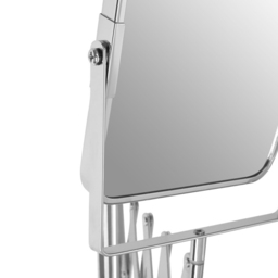 Premier Housewares Cassini Wall Mounted Square Mirror - Size: 64 x 38cm - Silver - Wilko - thumbnail 6