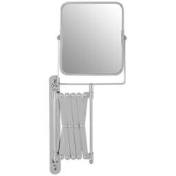 Premier Housewares Cassini Wall Mounted Square Mirror - Size: 64 x 38cm - Silver - Wilko