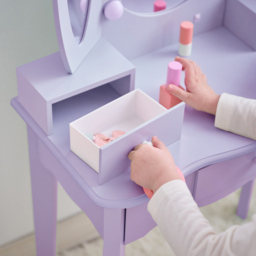Teamson Kids Heart Glow Light Purple Play Vanity Set - Size: 100.1 x 33.1 x 65.1cm - Wilko - thumbnail 5