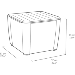 Keter Luzon 3-in-1 Graphite Parasol Table - Size: 81 x 60 x 53cm - Wilko - thumbnail 7