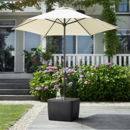 Keter Luzon 3-in-1 Graphite Parasol Table - Size: 81 x 60 x 53cm - Wilko - thumbnail 6