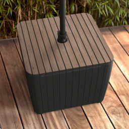 Keter Luzon 3-in-1 Graphite Parasol Table - Size: 81 x 60 x 53cm - Wilko - thumbnail 3