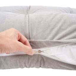 Living and Home Light Grey Chenille Headboard Pillow 60 x 150cm - Size: 60 x 150 x 18cm - Wilko - thumbnail 5
