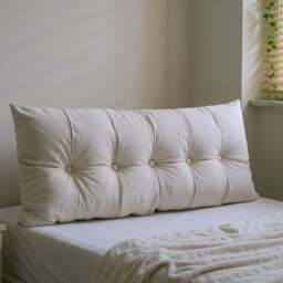 Living and Home Light Grey Chenille Headboard Pillow 60 x 150cm - Size: 60 x 150 x 18cm - Wilko - thumbnail 3