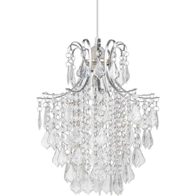 Cosylyte Jasmine Clear Easyfit Classic Beaded Lamp Shade - Size: 17 x 31.5 x 31.5cm - n/a - Wilko - image 1