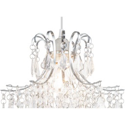 Cosylyte Jasmine Clear Easyfit Classic Beaded Lamp Shade - Size: 17 x 31.5 x 31.5cm - n/a - Wilko - thumbnail 6