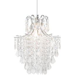 Cosylyte Jasmine Clear Easyfit Classic Beaded Lamp Shade - Size: 17 x 31.5 x 31.5cm - n/a - Wilko - thumbnail 4