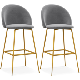 Costway Grey Bar Stool Set of 2 - Size: 78 x 66 x 46cm - Wilko - thumbnail 3