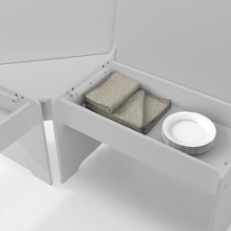 Julian Bowen Newport 5 Seater Corner Dining Set with Storage Bench Dove Grey - Wilko - thumbnail 5