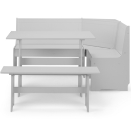 Julian Bowen Newport 5 Seater Corner Dining Set with Storage Bench Dove Grey - Wilko - thumbnail 4
