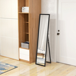 Portland Black Glittery Frame Full Length Floor Mirror 157 x 37cm - Wilko - thumbnail 5