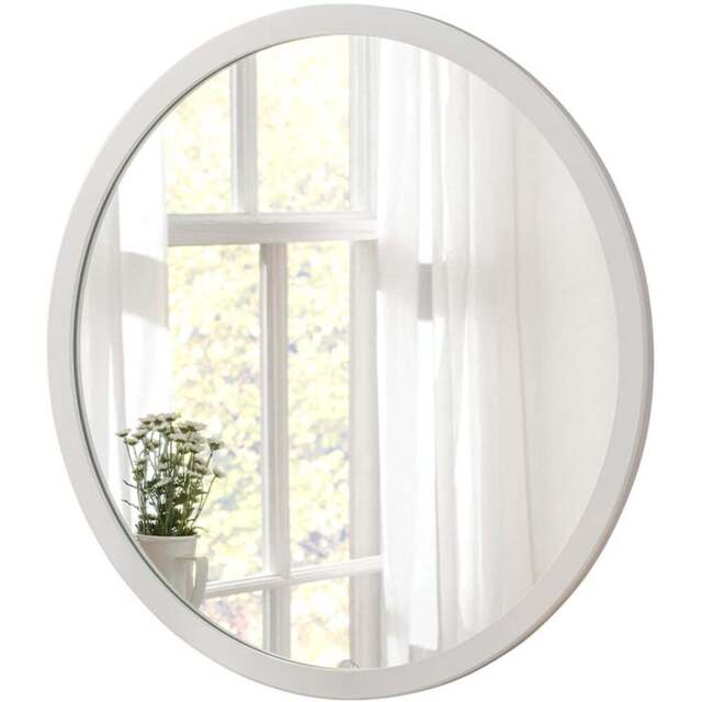 Yearn Classic Gold Round Wall Mirror 90cm - White - Wilko - image 1