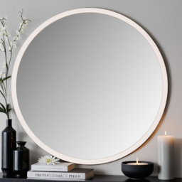 Yearn Classic Gold Round Wall Mirror 90cm - White - Wilko - thumbnail 3