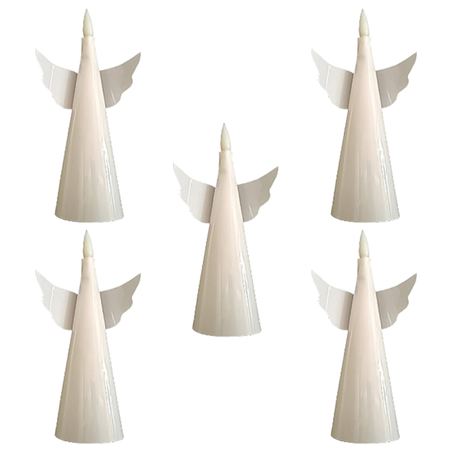 Samuel Alexander Warm White LED Floating Angel Candle with Remote 5 Pack - Size: 16 x 10 x 5cm - Wilko - image 1