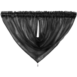 Velosso Alessandria Black Slot Top Swag Voile Panel Curtain 112 x 99cm - Wilko - thumbnail 3