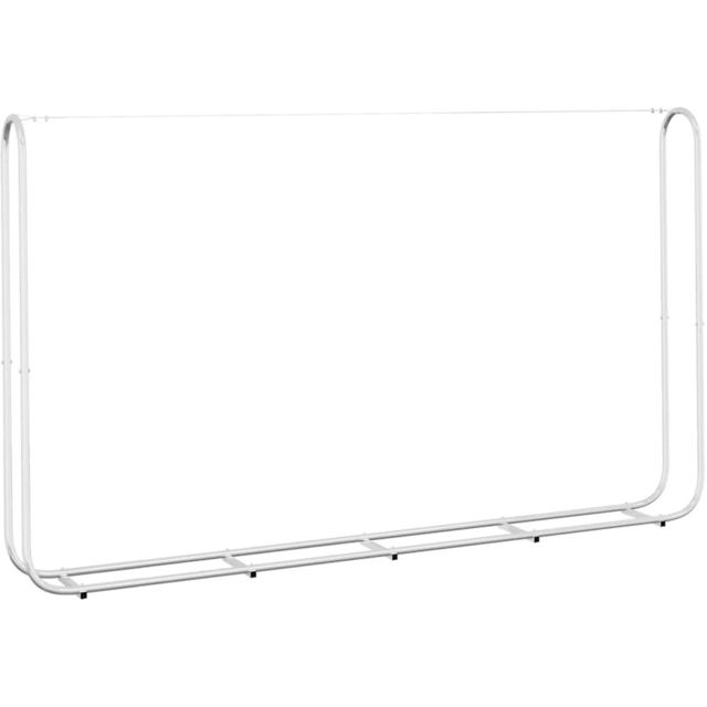 vidaXL Galvanised Steel Wire Silver Firewood Rack 250 x 25 x 150cm - Size: 150 x 25 x 250cm - Wilko - image 1