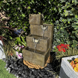 Tranquillity Medium Coastal Shore Mains Powered LED Water Feature - Size: 54 x 28 x 31cm - Grey - Wilko - thumbnail 3