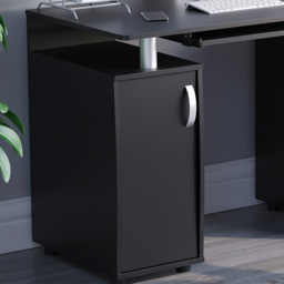 Vida Designs Otley 3 Drawer Computer Desk Black - Size: 74 x 120 x 55cm - Wilko - thumbnail 5