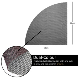 Nicoman Reversible Grey and Brown Quadrant Corner Shower Mat 60cm - Size: 0.4 x 60 x 60cm - Wilko - thumbnail 5
