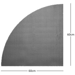 Nicoman Reversible Grey and Brown Quadrant Corner Shower Mat 60cm - Size: 0.4 x 60 x 60cm - Wilko - thumbnail 6