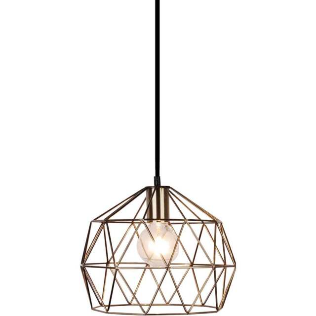 Sorrelis Garnet Antique Brass E27 Pendant Light - Size: 30 x 30 x 25cm - Multi - Wilko - image 1