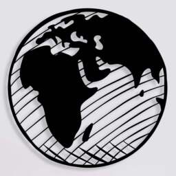 Decortie Our Planet Black Metal Wall Sculpture Art 55 x 55cm - Size: 55 x 55 x 3cm - Wilko - thumbnail 3