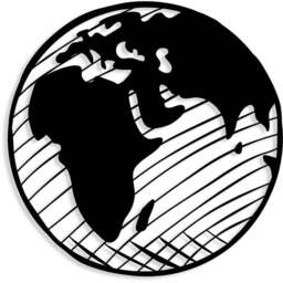 Decortie Our Planet Black Metal Wall Sculpture Art 55 x 55cm - Size: 55 x 55 x 3cm - Wilko
