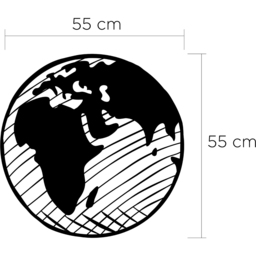Decortie Our Planet Black Metal Wall Sculpture Art 55 x 55cm - Size: 55 x 55 x 3cm - Wilko - thumbnail 6