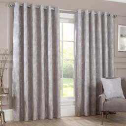 Grace Chenille Curtain Grey 168cm 229cm - Divante Finest - Wilko