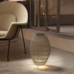 Outsunny Grey Rattan Solar Lamp - Size: 51 x 32 x 32cm - Wilko - thumbnail 4