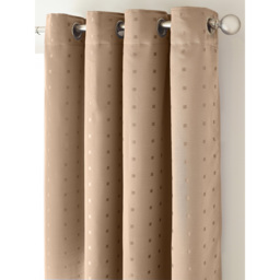 Alan Symonds Madison Latte Ring Top Curtain 168 x 137cm - Size: W 168 x D 137cm - Cream - Wilko - thumbnail 3