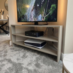 FWStyle Promo 2 Shelf Sage Green Corner TV Unit - Size: 45 x 110 x 36cm - Wilko - thumbnail 6
