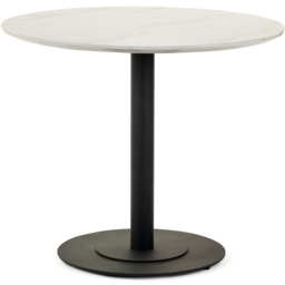 Julian Bowen Luca 4 Seater Round Table White and Black - Wilko - thumbnail 3