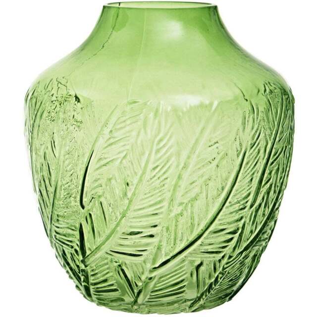 Premier Housewares Corie Botanical Green Vase Small - Size: 18 x 18 x 20cm - Wilko - image 1
