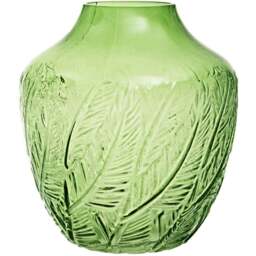 Premier Housewares Corie Botanical Green Vase Small - Size: 18 x 18 x 20cm - Wilko