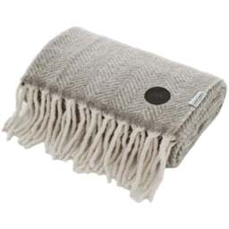 Deyongs Moorland Natural Wool Throw 130 x 170cm - Cream - Wilko
