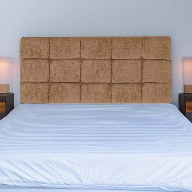 Bedmaster Pearl Small Double Mink Chenille Squared Headboard - Cream - Wilko - image 1