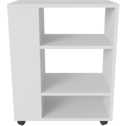 Decorotika Roza 6 Shelf Mobile Printer Desk Stand with Wheels - Size: 75 x 60 x 35cm - White - Wilko - thumbnail 4